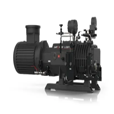 What is the impact of particle size in the gas on a dry vane vacuum pump?
